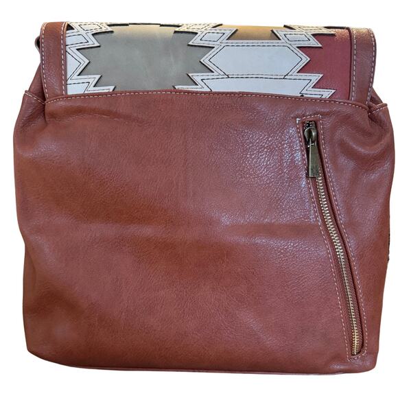 ✨ NWT Trenditions Catchfly Brindle Inlay Crossbody 🐄 Southwest Color Block - Picture 3 of 7
